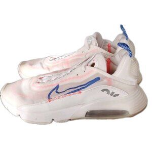 Nike Air Max 2090 White Racer Blue Crimson Sneakers CT1290-100 Women's Size 11